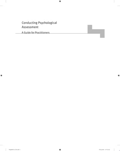 Conducting Psychological Assessment A Guide for Practitioners