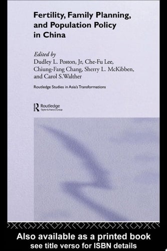 Fertility, Family Planning and Population Policy in China