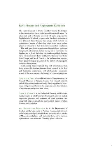 Early Flowers and Angiosperm Evolution