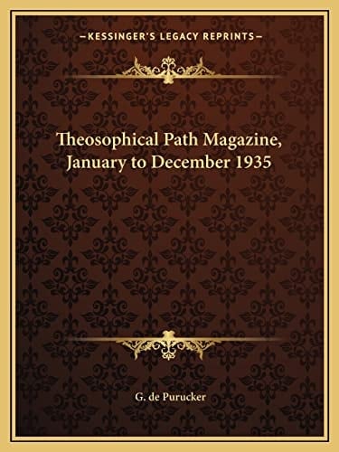 Theosophical Path Magazine, January to December 1935