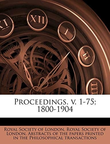 Proceedings. v. 1-75; 1800-1904