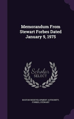 Memorandum from Stewart Forbes Dated January 9, 1975