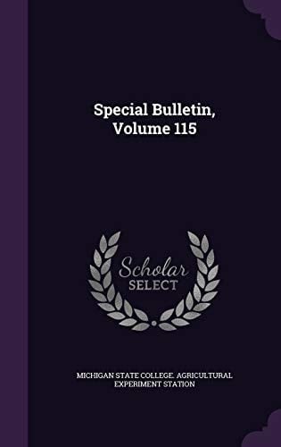 Special Bulletin, Volume 115