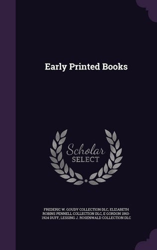 Early Printed Books