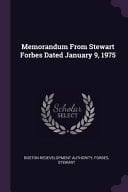 Memorandum From Stewart Forbes Dated January 9, 1975