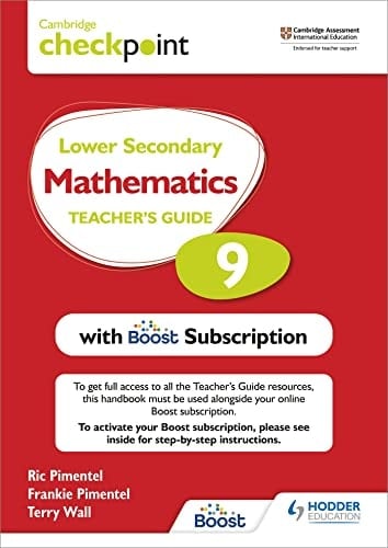 Cambridge Checkpoint Lower Secondary Mathematics Teacher's Guide 9 with Boost Subscription Booklet Hodder Education Group