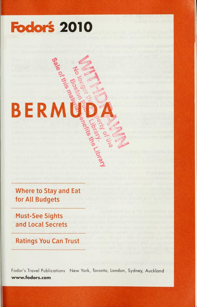Fodor's 2010 Bermuda