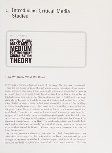 Critical Media Studies An Introduction