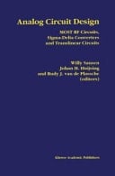 Analog Circuit Design MOST RF Circuits, Sigma-Delta Converters and Translinear Circuits