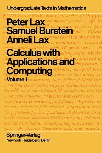 Calculus with Applications and Computing Volume 1