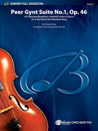 Peer Gynt Suite No.1, Op. 46 I./II. Morning Mood/Aase's Death III. Anitra's Dance IV. in the Hall of the Mountain King, Conductor Score & Parts