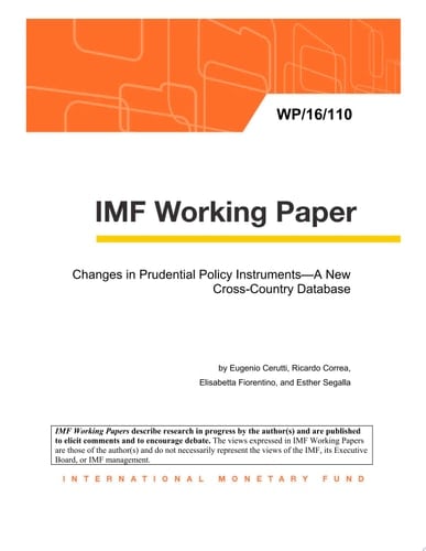 Changes in Prudential Policy Instruments — A New Cross-Country Database
