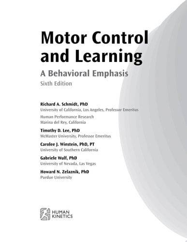 Motor Control and Learning