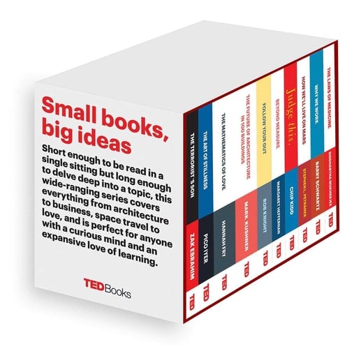 TED Books Box Set: The Completist The Terrorist's Son, The Mathematics of Love, The Art of Stillness, The Future of Architecture, Beyond Measure, Judge This, How We'll Live on Mars, Why We Work, The Laws of Medicine, and Follow Your Gut
