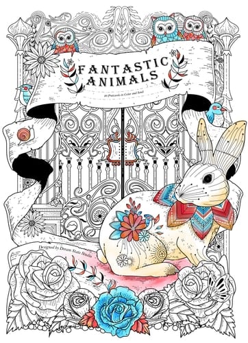 Fantastic Animals An Adult Coloring Book with Stress Relieving Animal Designs
