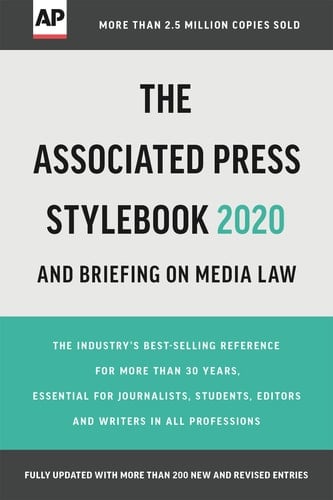 The Associated Press Stylebook 2020 and Briefing on Media Law