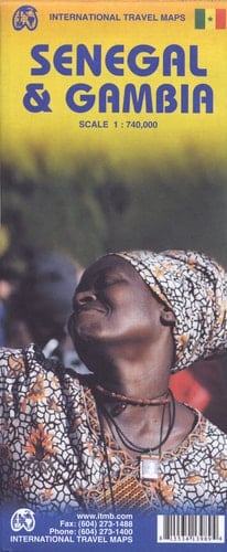 Senegal and Gambia Travel Reference Map 1:740,000/340,000