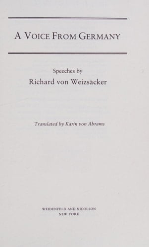 A Voice from Germany