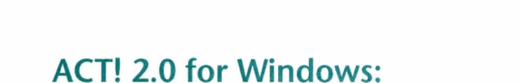 ACT! 2.0 for Windows The Visual Learning Guide