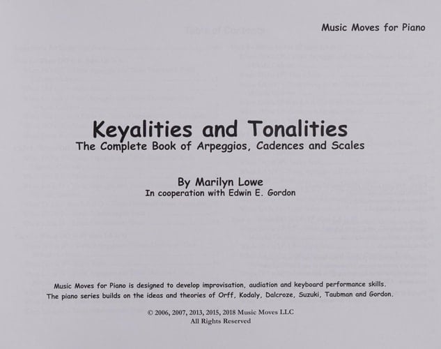 Keyalities and Tonalities The Complete Book of Arpeggios, Cadences and Scales
