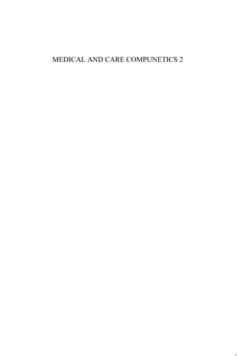 Medical and Care Compunetics 2