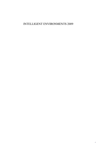 Intelligent Environments 2009