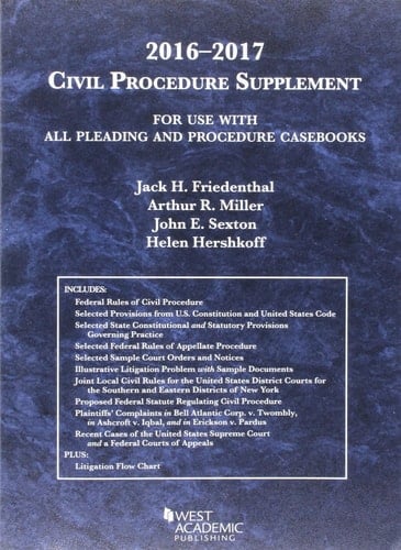 Civil Procedure Supplement, for Use with All Pleading and Procedure Casebooks