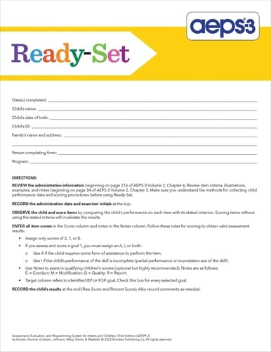 AEPS®-3 Ready Set