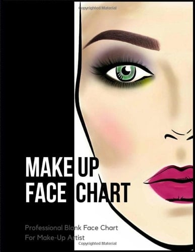 Make-Up Face Chart Professional Blank Face Chart for Make-Up Artist