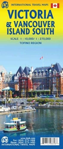 Victoria & Vancouver Island South Half Travel Reference Map