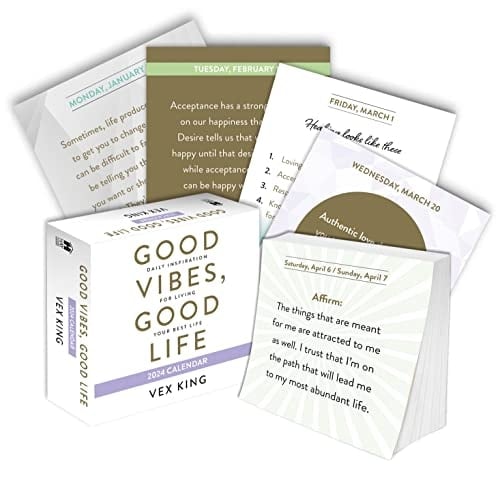 Good Vibes, Good Life 2024 Calendar: Daily Inspiration for Living Your Best Life