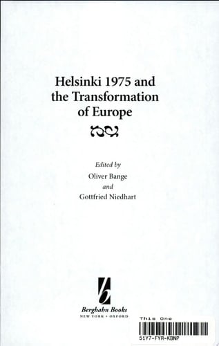 Helsinki 1975 and the Transformation of Europe