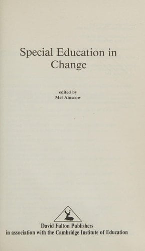 Special Education in Change