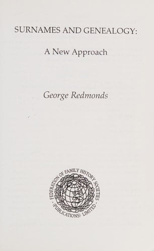 Surnames and Genealogy A New Approach
