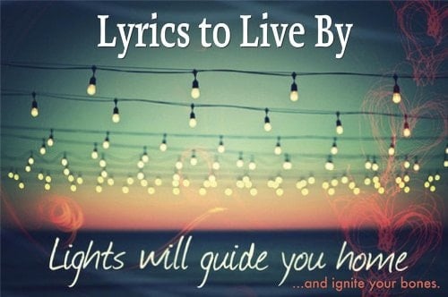 Lyrics to Live by Rock Music Cards