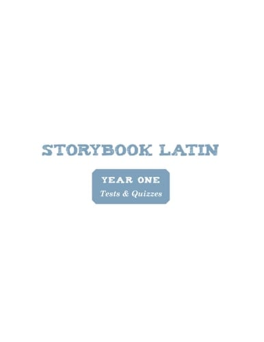 Storybook Latin Year One Phaedrus's Fables: Tests and Quizzes