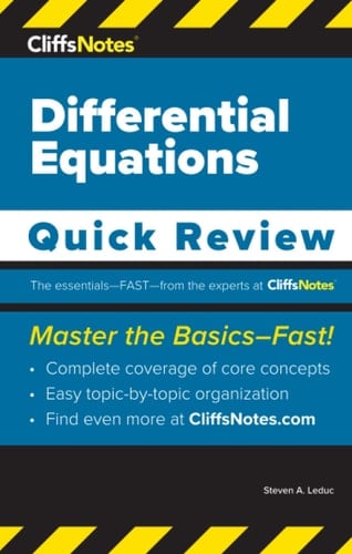CliffsNotes Differential Equations Quick Review