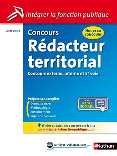 Concours rédacteur territorial catégorie B (concours externe, interne et 3e concours)