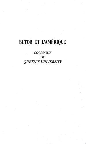 Butor et l'Amérique