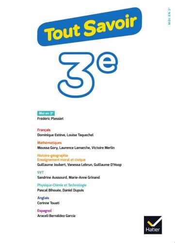 Tout savoir 3e Spécial brevet - Tout en un