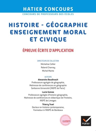 Histoire-Géographie-EMC- CRPE 2023-2024 - Epreuve écrite d'admissibilité
