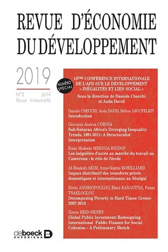 13ème Conférence internationale de 'AFD sur le développement "Inégalités et lien social"