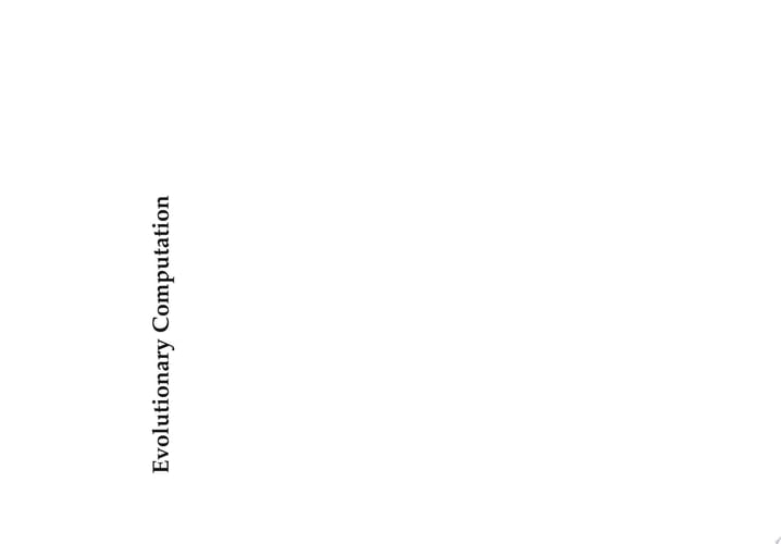 Evolutionary Computation