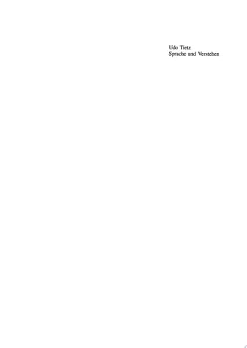 Sprache und Verstehen in analytischer und hermeneutischer Sicht