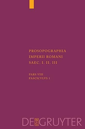 Prosopographia Imperii Romani. saec. I-III.