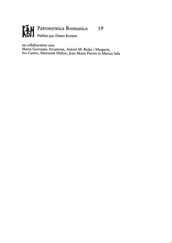 Namenforschung und Geschichtswissenschaften. Literarische Onomastik. Namenrecht. Ausgewählte Beiträge (Ann Arbor, 1981)