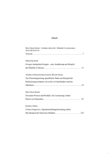 Dynamik in den deutschen Regionalsprachen: Gebrauch und Wahrnehmung Beiträge aus dem Forum Sprachvariation