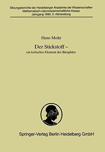 Der Stickstoff Ein kritisches Element der Biosphäre