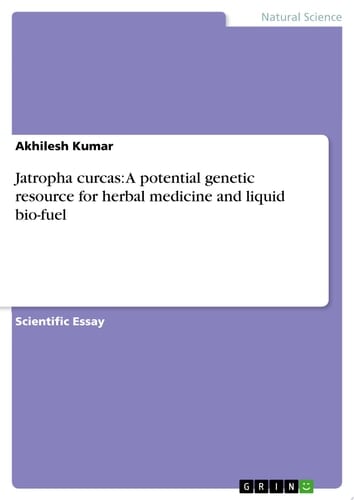 Jatropha curcas: A potential genetic resource for herbal medicine and liquid bio-fuel
