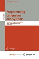 Programming Languages and Systems Second Asian Symposium, APLAS 2004, Taipei, Taiwan, November 4-6, 2004. Proceedings